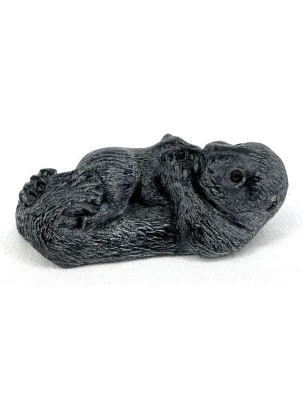 WE Sea Otter Resin Soap Stone Carving Figurine Canada Collectible 3.25" - Picture 1 of 6